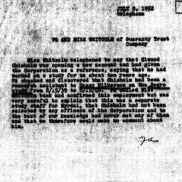 Memorandum from Florence An...