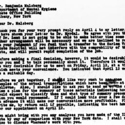 Letter from Samuel A. Stouf...