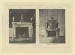 Fireplace in the "Red Room." Firepalce in the "East Room." The White House, Washington, D. C.