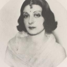 Li Gotami in white sari (st...