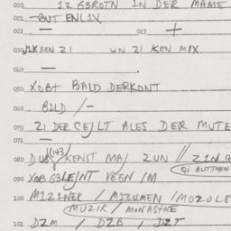Eastern questionnaire, answ...