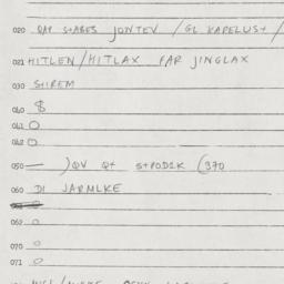 Eastern questionnaire, answ...