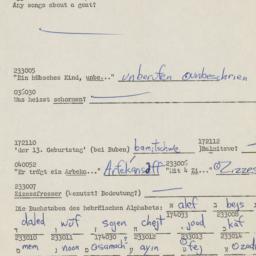 Western questionnaire, answ...