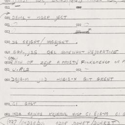 Eastern questionnaire, answ...