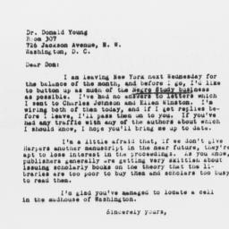 Letter from Charles Dollard...