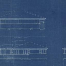 Side, front, rear elevations