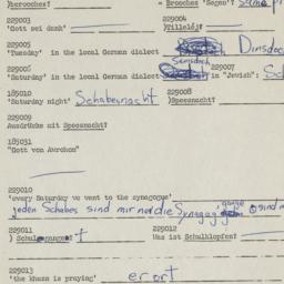 Western questionnaire, answ...