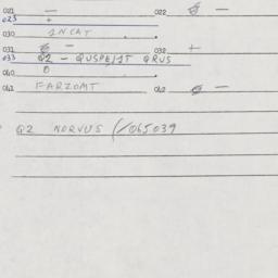 Eastern questionnaire, answ...