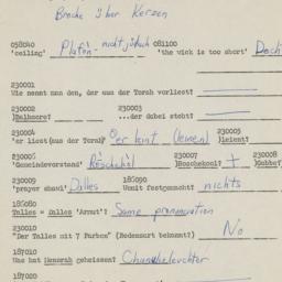 Western questionnaire, answ...