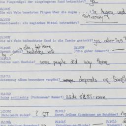Western questionnaire, answ...