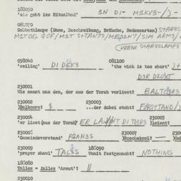 Western questionnaire, answ...