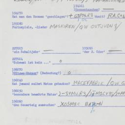 Western questionnaire, answ...