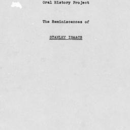 Reminiscences of Stanley M....
