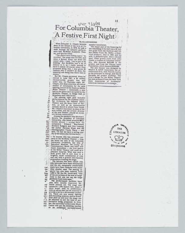 for-columbia-theater-a-festive-first-night-article-in-the-new-york-times-september-17-1988