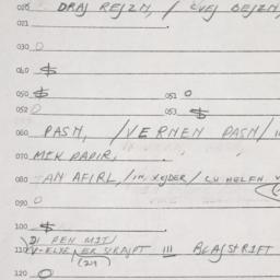 Eastern questionnaire, answ...