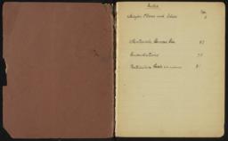 Page 2 of notebook cover; Page 1