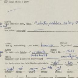 Western questionnaire, answ...