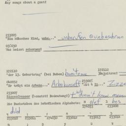 Western questionnaire, answ...