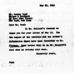Letter from Florence Anders...