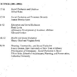 Schedules, Child and Family...