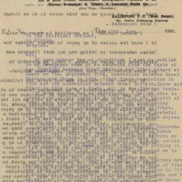 Letter from G. Tharchin to ...