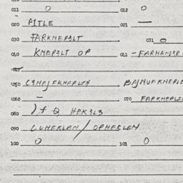 Eastern questionnaire, answ...