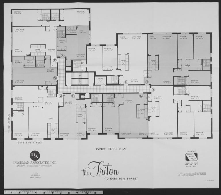 Triton, 170 E. 83 Street, Typical Floor Plan The New