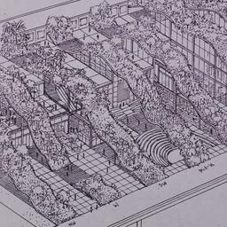 Aerial perspective drawing.