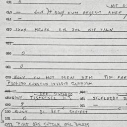 Eastern questionnaire, answ...