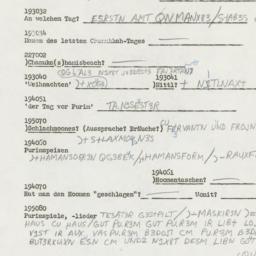 Western questionnaire, answ...