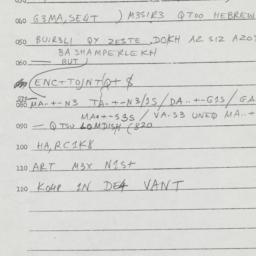 Eastern questionnaire, answ...