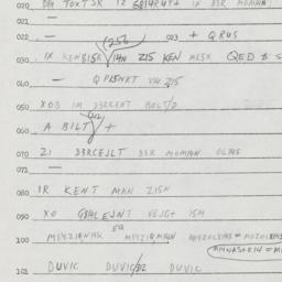 Eastern questionnaire, answ...