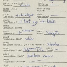 Western questionnaire, answ...