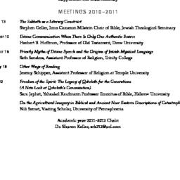 Schedules, The Study of the...
