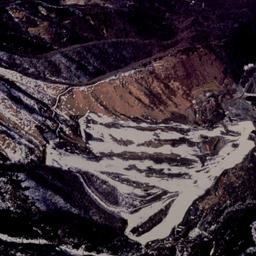 Aerial view, snow-covered s...