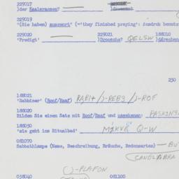Western questionnaire, answ...