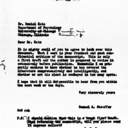 Letter from Samuel A. Stouf...