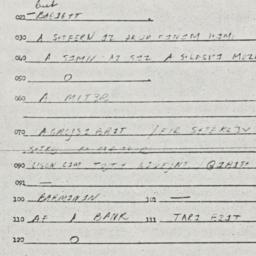 Eastern questionnaire, answ...
