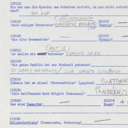 Western questionnaire, answ...