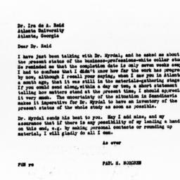 Letter from Paul H. Norgren...