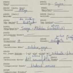 Western questionnaire, answ...