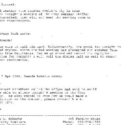 Correspondence, 2003-04-07....