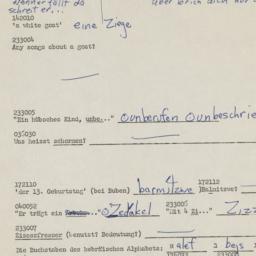 Western questionnaire, answ...