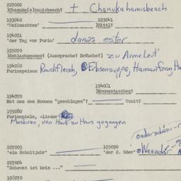 Western questionnaire, answ...