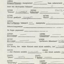 Western questionnaire, answ...