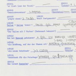 Western questionnaire, answ...