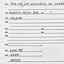 Eastern questionnaire, answ...