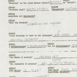Western questionnaire, answ...