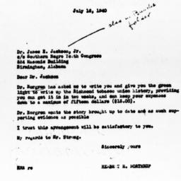 Letter from Herbert R. Nort...