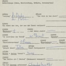 Western questionnaire, answ...